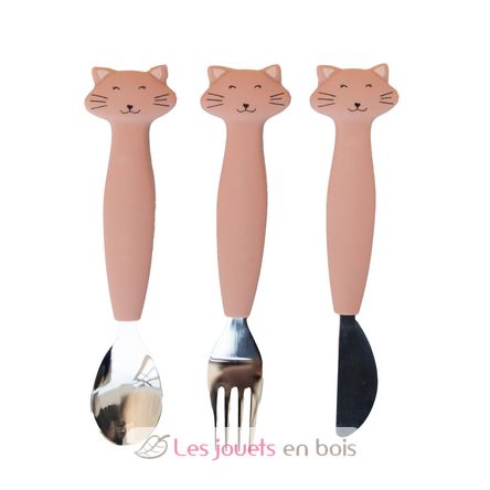 Couverts 3 pièces en silicone Mrs Cat TX-96-454 Trixie 1