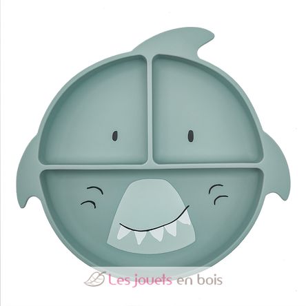 Assiette à compartiments en silicone Mr Shark TX-96-457 Trixie 1