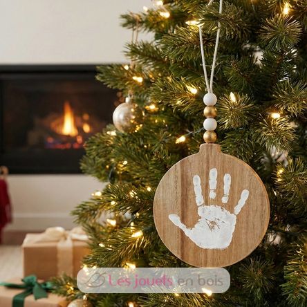Boule de Noël empreinte bois PA2700 Vintiun 2