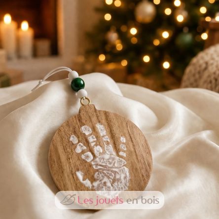 Boule de Noël empreinte bois PA2700 Vintiun 3