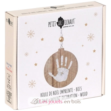 Boule de Noël empreinte bois PA2700 Vintiun 7