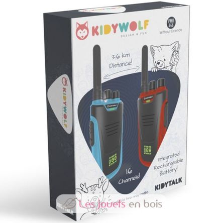 Kidytalk Paire de Talkie Walkie bleu rouge KW-KIDYTALK-BR Kidywolf 6