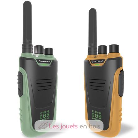 Kidytalk Paire de Talkie Walkie vert orange KW-KIDYTALK-GO Kidywolf 1