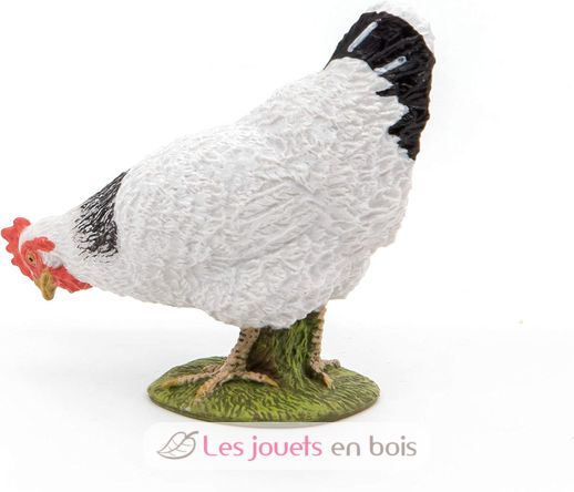 Figurine Poule blanche picorant PA51160-3621 Papo 5