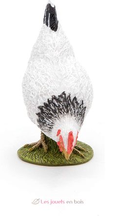 Figurine Poule blanche picorant PA51160-3621 Papo 2