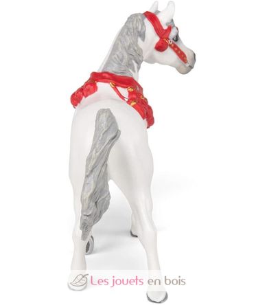 Figurine Cheval arabe Blanc en tenue de parade PA-51568 Papo 5