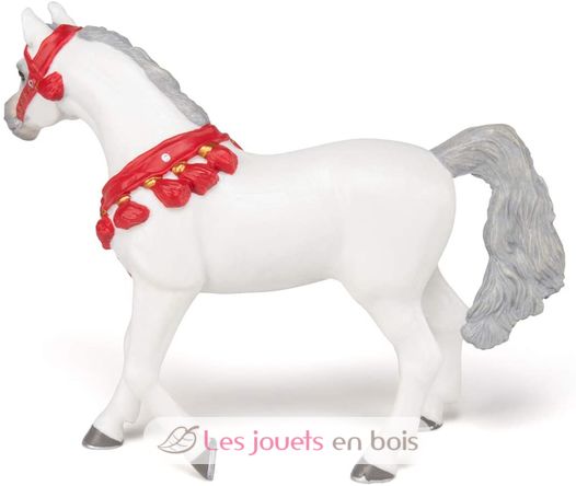 Figurine Cheval arabe Blanc en tenue de parade PA-51568 Papo 4