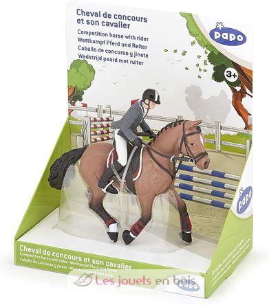 Figurine Cheval de concours et son cavalier PA-51561 Papo 3