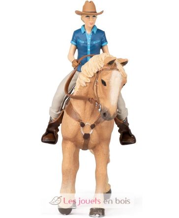 Figurine Cheval western et sa cavalière PA-51566 Papo 3