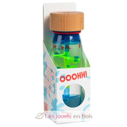 Bouteille sensorielle Move Spirale bleue PB85779 Petit Boum 2