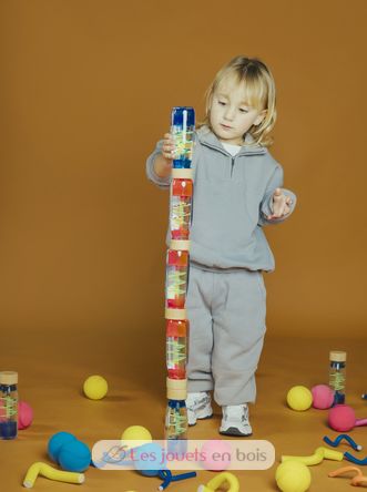 Bouteille sensorielle Move Spirale bleue PB85779 Petit Boum 4