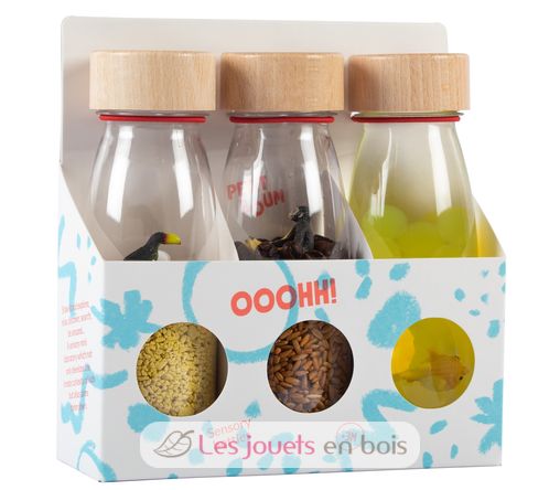 3 Bouteilles sensorielles Tropical PB85736 Petit Boum 2