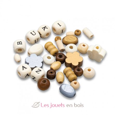 Boîte de perles en bois naturel BUK-PE014 Buki France 2