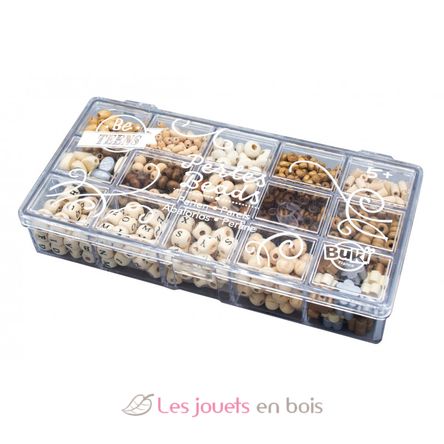 Boîte de perles en bois naturel BUK-PE014 Buki France 3