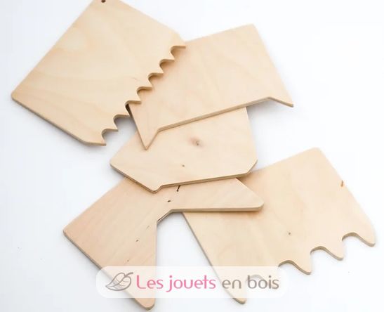 5 peignes à sable en bois SP-SAND-COMBS Speelbelovend 7