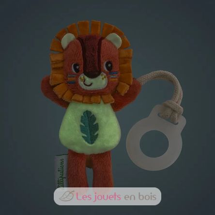 Attache tétine phosphorescent Jack le lion LL83591 Lilliputiens 2