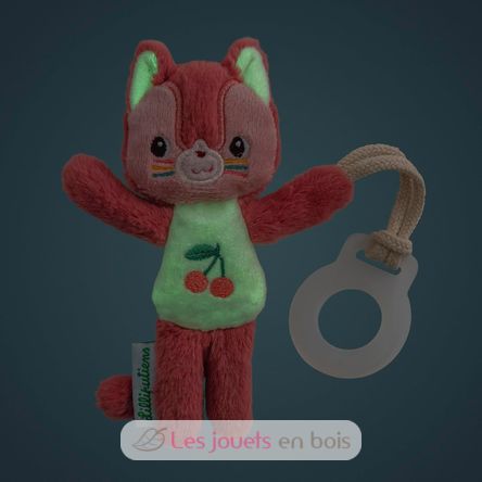 Attache tétine phosphorescent Jeanne le chat LL83592 Lilliputiens 3
