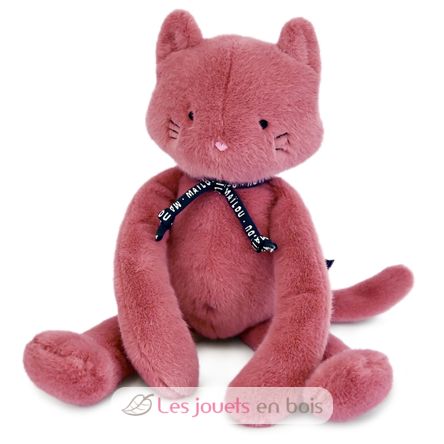 Peluche Chat Méloé poudre de rose 37 cm MA0199 Maïlou Tradition 1