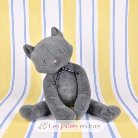 Peluche Chat Méloé bleu gris 37 cm MA0261 Maïlou Tradition 2