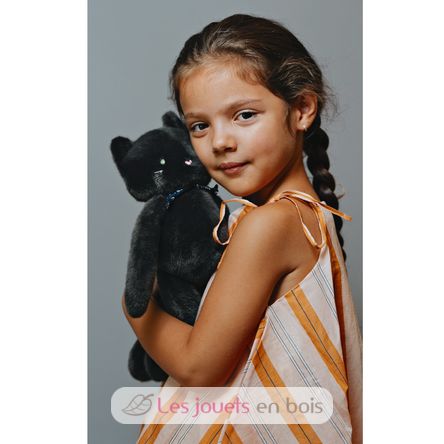 Peluche Chat Méloé gris anthracite 37 cm MA0260 Maïlou Tradition 3