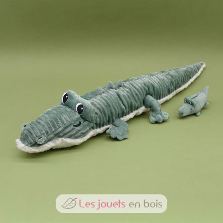 Peluche crocodile maman et son bébé vert DE76220 Les Déglingos 8