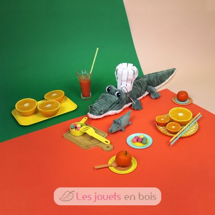 Peluche crocodile maman et son bébé vert DE76220 Les Déglingos 7
