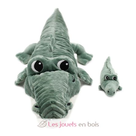 Peluche crocodile maman et son bébé vert DE76220 Les Déglingos 2