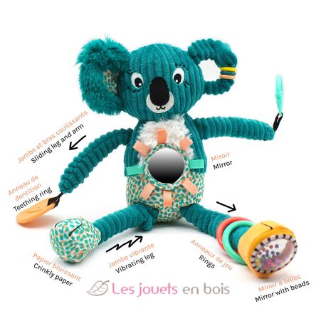 Peluche d'activités nomade Berlingos le koala DE42137 Les Déglingos 4