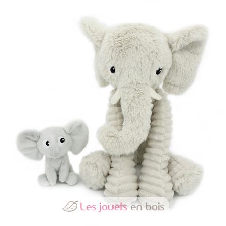 Peluche éléphant maman et son bébé gris DE72804 Les Déglingos 1