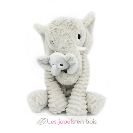 Peluche éléphant maman et son bébé gris DE72804 Les Déglingos 6