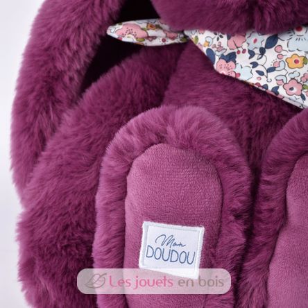 Peluche Lapin Fleurette prune 35 cm DC4705 Doudou et Compagnie 4