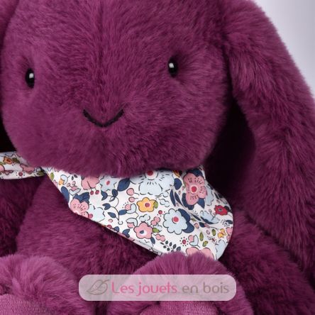 Peluche Lapin Fleurette prune 35 cm DC4705 Doudou et Compagnie 2