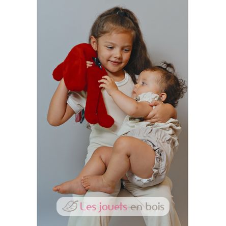 Peluche Lapin Méloé rouge passion 37 cm MA0239 Maïlou Tradition 6