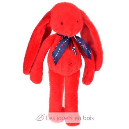 Peluche Lapin Méloé rouge passion 37 cm MA0239 Maïlou Tradition 4