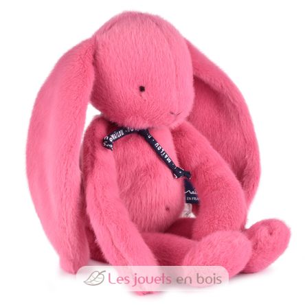 Peluche Lapin Méloé rose bubble gum 37 cm MA0295 Maïlou Tradition 2