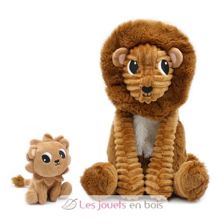 Peluche lion papa et son bébé DE76210 Les Déglingos 1
