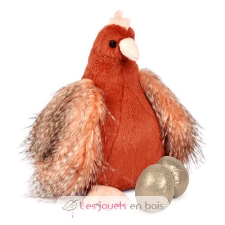 Peluche poule et ses œufs d'or 28 cm HO3447 Histoire d'Ours 1