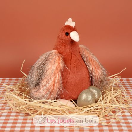 Peluche poule et ses œufs d'or 28 cm HO3447 Histoire d'Ours 5