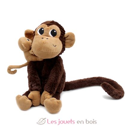 Peluche singe maman et son bébé DE76240 Les Déglingos 8