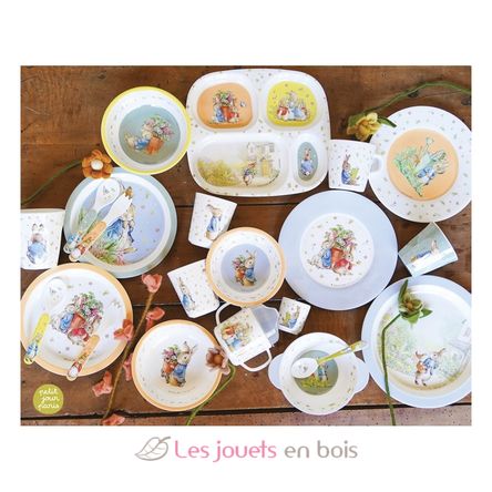 Bol ventouse avec cuillère Pierre Lapin abricot SJ-BP702T Petit Jour 4