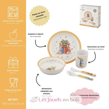 Coffret 5 pièces Pierre Lapin abricot PJ-BP701T Petit Jour 4