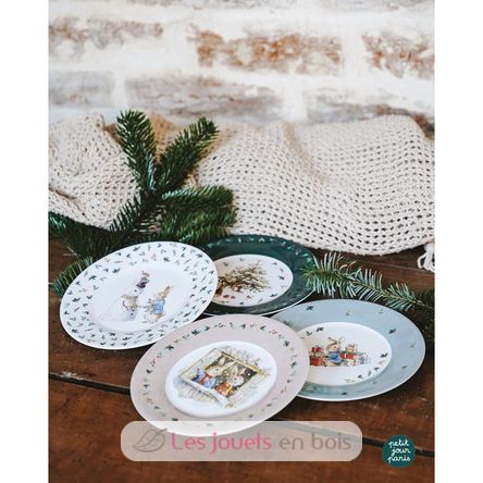 4 Assiettes Pierre Lapin Noël 20 cm PJ-BP920NAS Petit Jour 3
