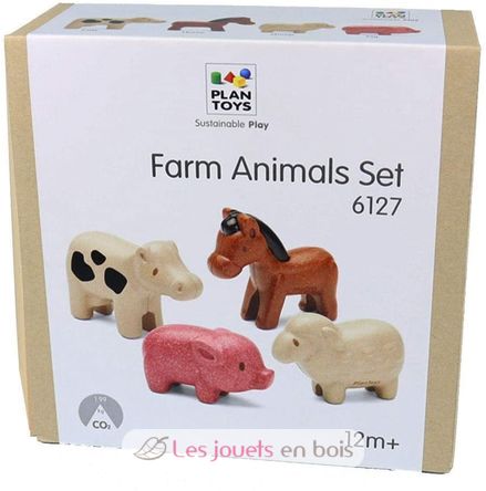 Figurines - 4 animaux de la ferme PT6127 Plan Toys 3