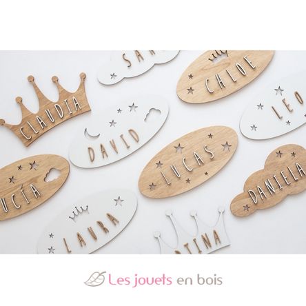 Plaque décorative personnalisable - Etoiles blanc VI-PL48 Vintiun 3