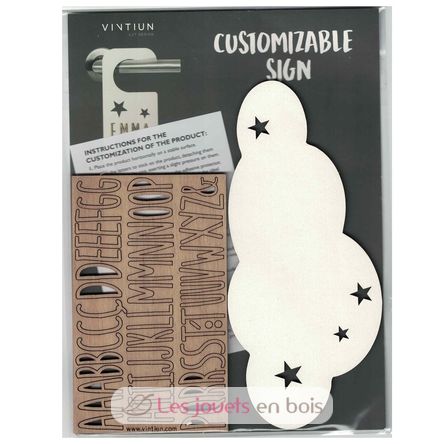 Plaque décorative personnalisable - Nuage blanc VI-PL44 Vintiun 4