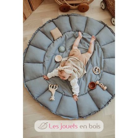 Tapis de jeu bébé coton bio Bloom Bleu PG-DUSTY-BLUE Play and Go 6