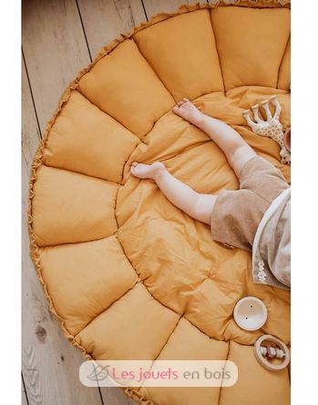 Tapis de jeu bébé coton bio Bloom Moutarde PG-MUSTARD-CHAI-TEA Play and Go 3