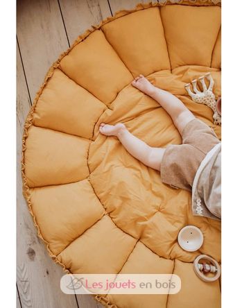 Tapis de jeu bébé coton bio Bloom Moutarde PG-MUSTARD-CHAI-TEA Play and Go 3