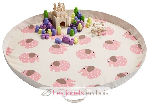 Tapis de jeu éléphant rose EFK107-012-001 3 Sprouts 1