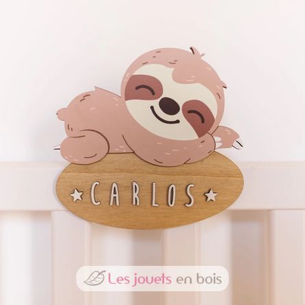 Plaque de porte personnalisable Paresseux VI-PLP03 Vintiun 3